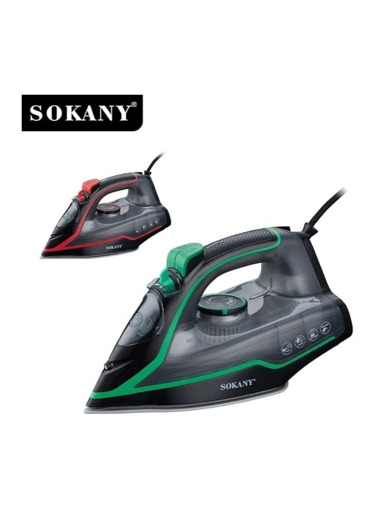 Sokany Sk-Yd-2094 Steam Iron 230Ml Capacity Water Tank - green - Image 1