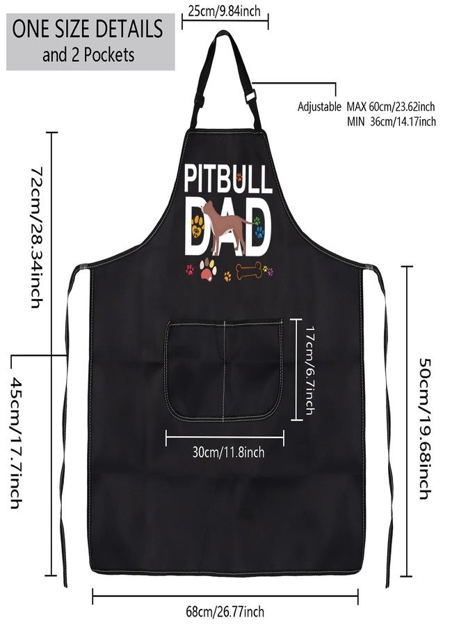 MBMSO Pitbull Mom and Dad Gifts Pitbull Mom Apron Best Pitbull Mom Ever Pitbull Dad Apron Pitbull Apron for Pitbull Owner (Pitbull Dad Apron-b) - Image 2