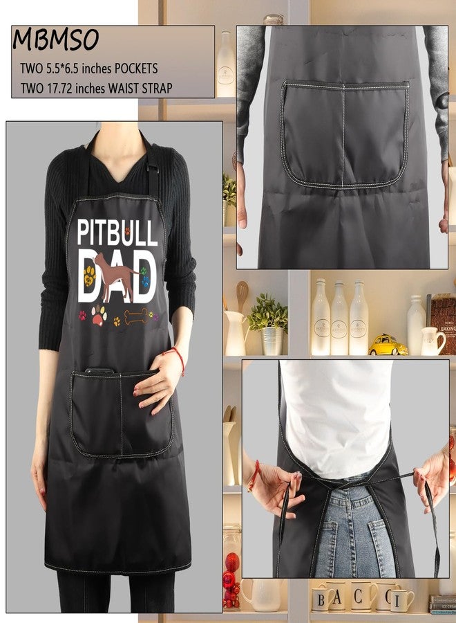MBMSO Pitbull Mom and Dad Gifts Pitbull Mom Apron Best Pitbull Mom Ever Pitbull Dad Apron Pitbull Apron for Pitbull Owner (Pitbull Dad Apron-b) - Image 4