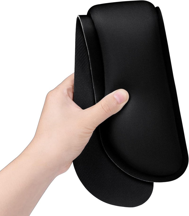 Dapesuom Ergonomic Keyboard and Mouse Wrist Rest Set - Memory Foam Cushion with Non-Slip Base, Jet Black - Image 3