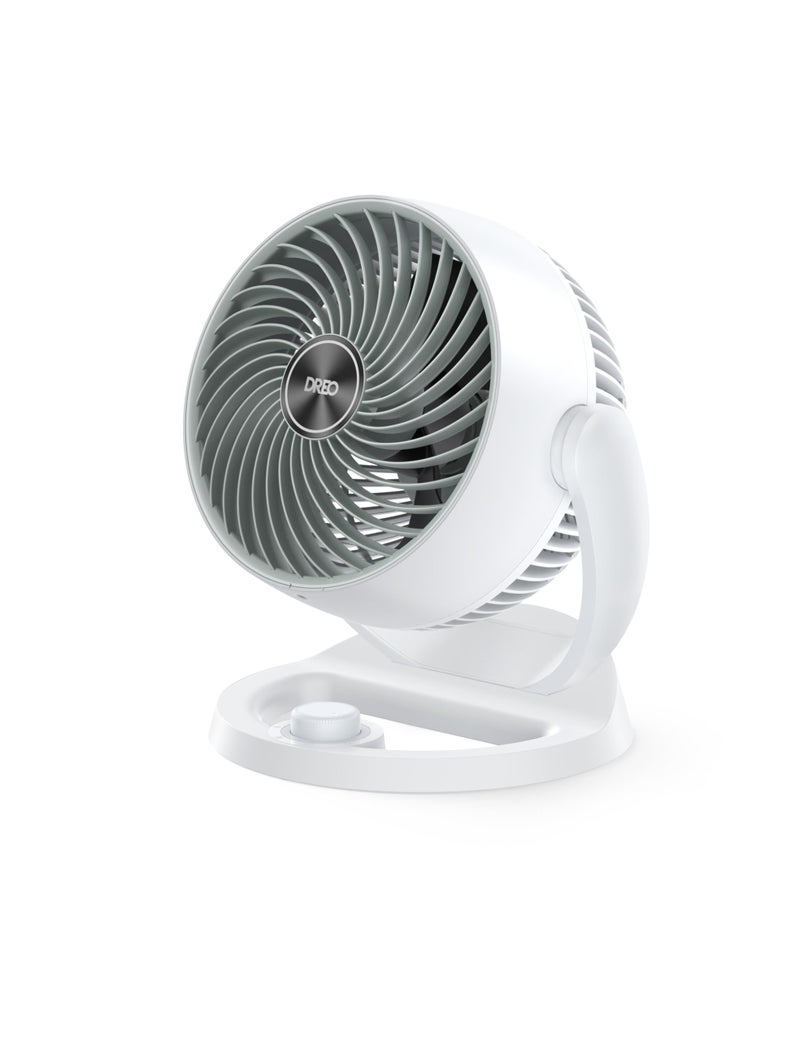 DREO Fan for Bedroom, 12 Inches, 70ft Powerful Airflow, 25db Quiet Table Air Circulator Fans for Dorm Room, 120Â° Adjustable Tilt, 3 Speeds, Desktop Fan for Home, Office, Kitchen - Image 1