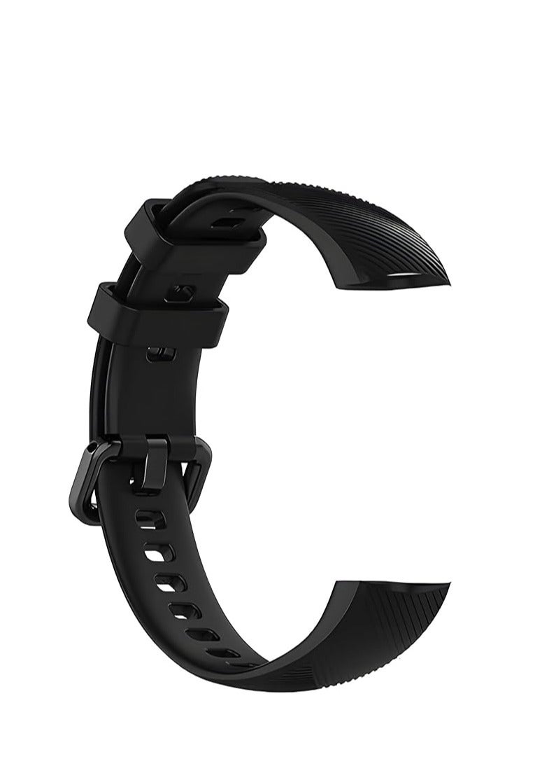 Compatible with Huawei Honor Band 4 / Band 5 Smart Watch Band, Durable Strong Silicone Replacement Strap Color(Black) - Image 4