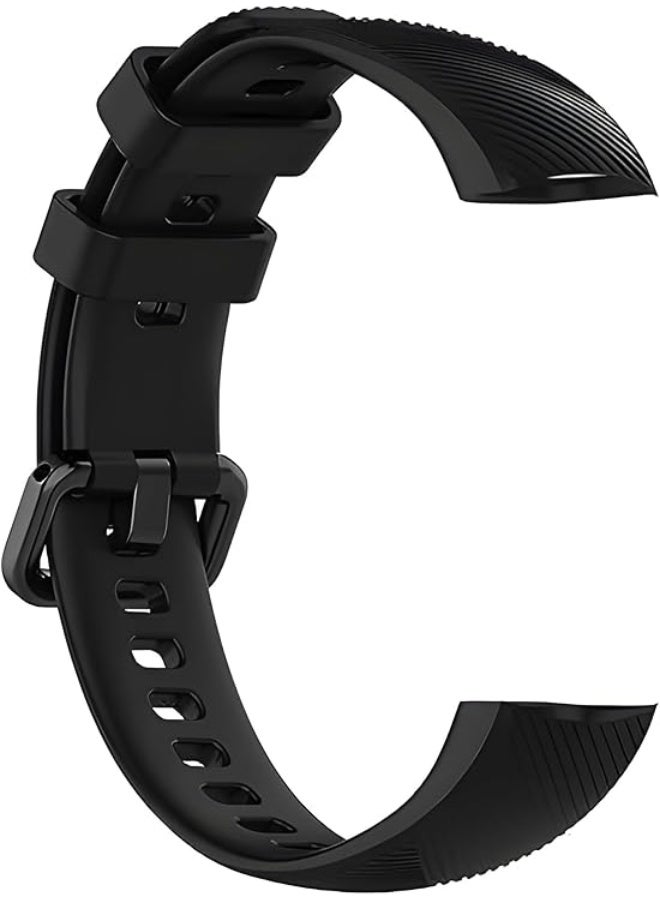 Compatible with Huawei Honor Band 4 / Band 5 Smart Watch Band, Durable Strong Silicone Replacement Strap Color(Black) - Image 3