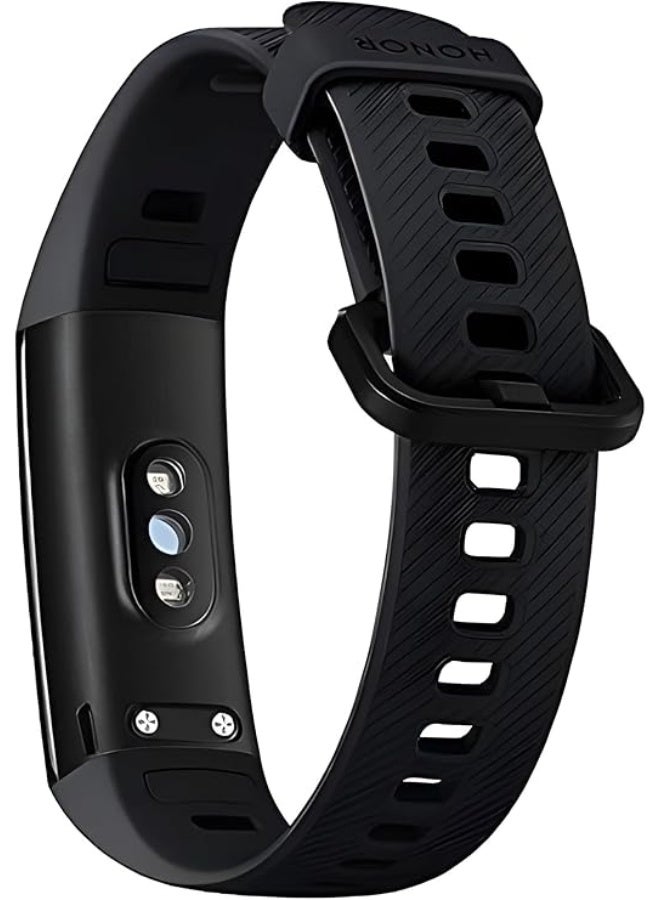 Compatible with Huawei Honor Band 4 / Band 5 Smart Watch Band, Durable Strong Silicone Replacement Strap Color(Black) - Image 1
