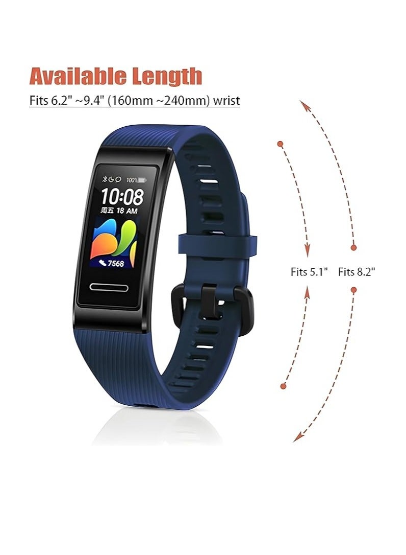 Compatible with Huawei Honor Band 4 / Band 5 Smart Watch Band, Durable Strong Silicone Replacement Strap Color(Black) - Image 5