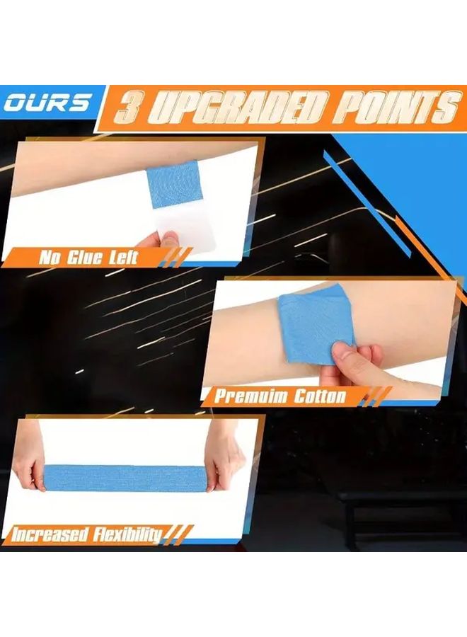 10 Pcs Shoulder Pain Support Breathable Elastic Sports Tape Muscle Stabilization Physical Kinesiology Brace Blue Pink Black Pre Cut Strips Easy Application Post Surgery Joint Stabilizers - Image 3