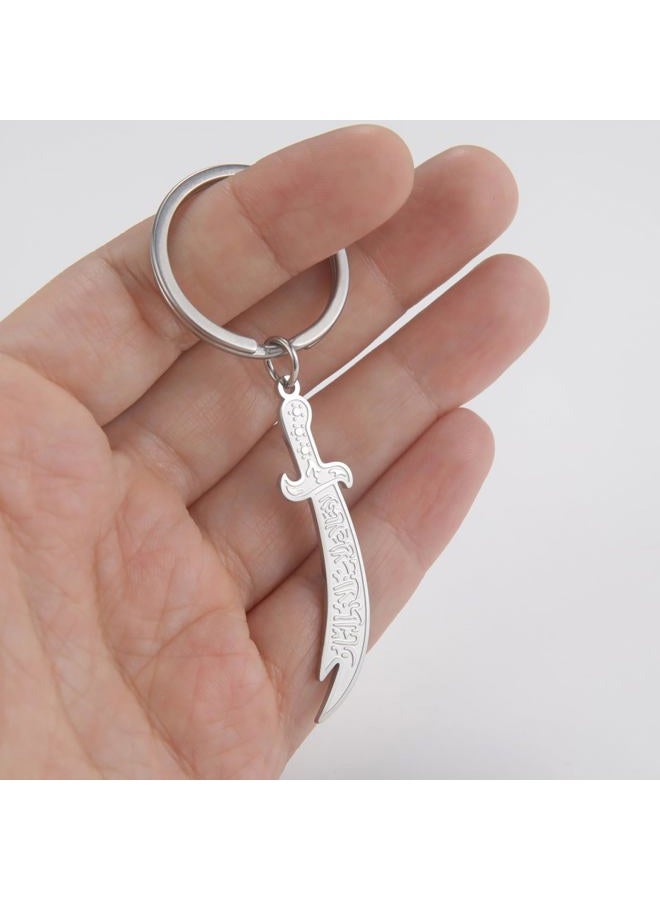 VASSAGO Sword Necklace for Men Women Zulfiqar Sword Necklace Imam Ali Zulfiqar Pendant Arabic Rune Islamic Muslim Jewelry Talisman Amulet Religious Gift - Image 3