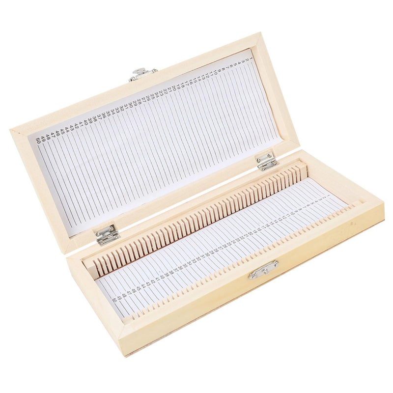 50PCS Prepared Microscope Slides With Wooden Storage Box Metal Buckle For Science Classroom - Image 4