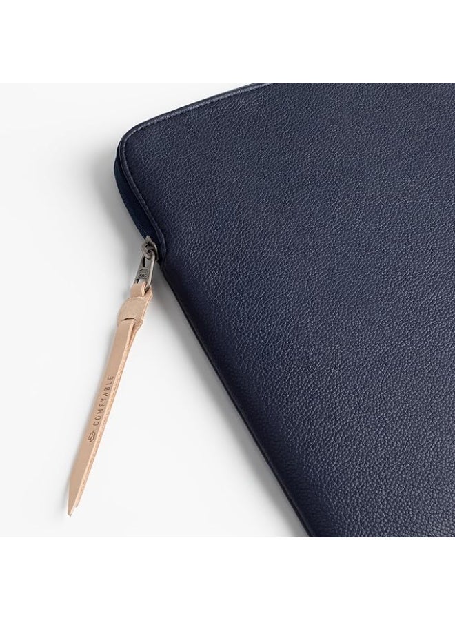 Comfyable Slim Protective Laptop Sleeve Compatible with 13/13.3/14 Inch MacBook Air & MacBook Pro, Mac Travel Case, Laptop Pouch, Slim PU Leather Cover M4/M3/M2/M1 2025-2021, Blue - Image 3