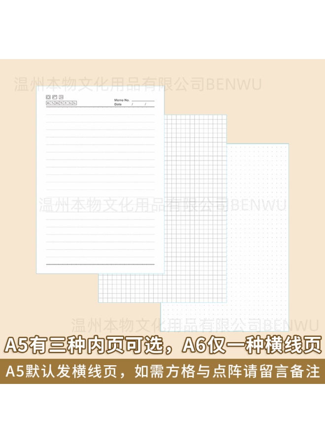 Real Notebook Customized Business Hard Cover Simple Thick Office Strap Diary Stationery Notepad - Image 3