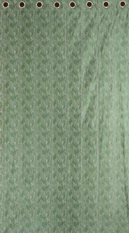 Exporthub Glossy Shine 3D Digital Printed Curtains Long Door 8 feet Long Set of 2 Pc Green Color for Living Room and Bedroom EHSPR014_84 - Image 3