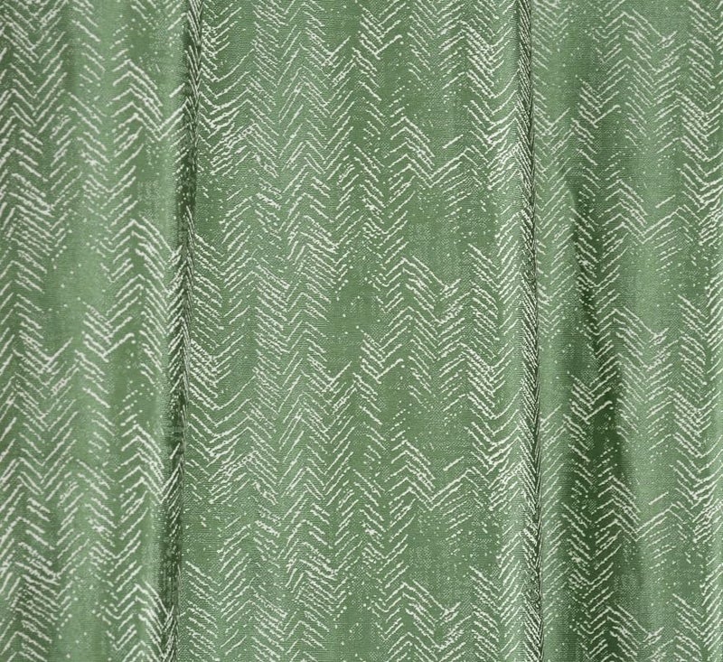 Exporthub Glossy Shine 3D Digital Printed Curtains Long Door 8 feet Long Set of 2 Pc Green Color for Living Room and Bedroom EHSPR014_84 - Image 4