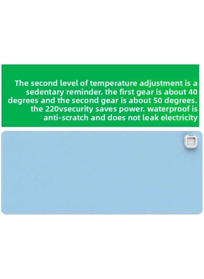 Heating Table Pad Office Desktop Heating Mouse Pad Computer Desk Heating Hand Warmer Table Pad Oversized Waterproof Mouse Pad-Color:80*33-Pattern:Sky Blue Cotton Linen Waterproof