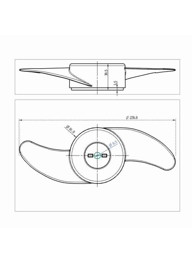 U-BCOO Power Prop Kit 2-Blades (3 in Diameter) Electric Trolling Motor Outboard/Propeller for 32lb, 46lb, 40lb - Image 4