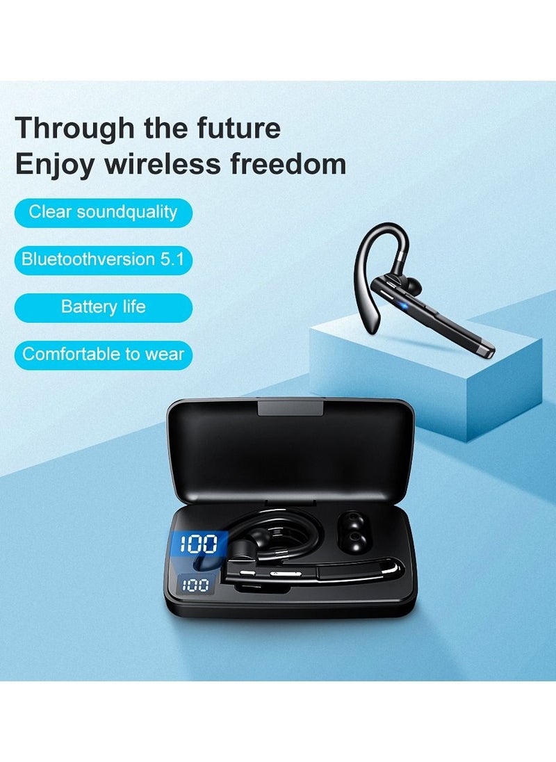Generic - YYK520 Wireless Bluetooth-compatible Earphone Handsfree Business Headset Mini Earbuds Built-in Mic for Car Driving - Image 1