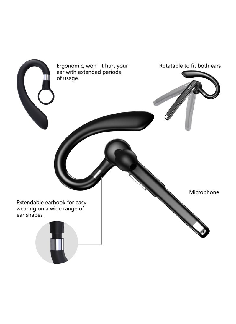 Generic - YYK520 Wireless Bluetooth-compatible Earphone Handsfree Business Headset Mini Earbuds Built-in Mic for Car Driving - Image 1