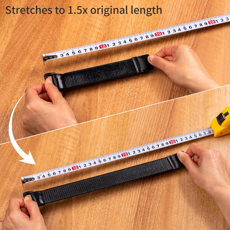 Trilancer Elastic Cinch Straps with Anti-Slip Strips, 6â€™â€™ x 1â€™â€™ (10 Pack) Heavy Duty Multipurpose Hook and Loop Straps for Extension Cords, Cables, Ropes,Hoses, Bike,Pant Garters,Garage and Workshop - Image 4