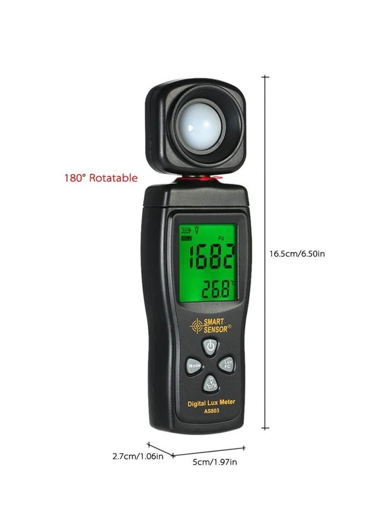 Lux Light Meter For Photography Grow Plants Led Photometer Lighting Intensity Brightness Measurement Pocket Digital Photo Illuminance Sensor - Image 3