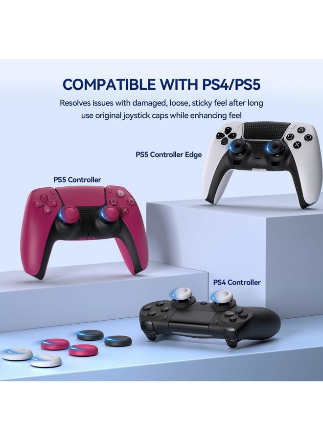 Newdery Joystick Replacement Grip Caps for PS4/PS5 Controller, for PS5/PS4 Thumb Grips Caps, Anti-Stickiness, Anti-Slip, Anti-Scratch, Anti-Fingerprint, for PS4/PS5 Joystick Caps-(12pcs) - Image 3