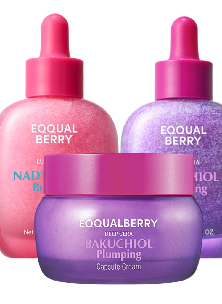 إيكوالبيري علامات التقدّم المبكر وترهّل البشرة – مجموعة إيكوال بيري لمقاومة الشيخوخة بباشكوتشيول كريم كبسولات مع سيروم باكوتشيول وسيروم ناد+ - Image 1