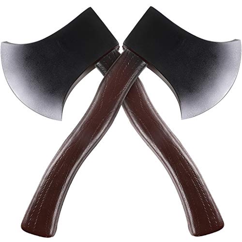 Hsei 2 Pieces Halloween Axe Foam Hatchet Props Trick Props Fake Axes for Halloween Costume Party - Image 1