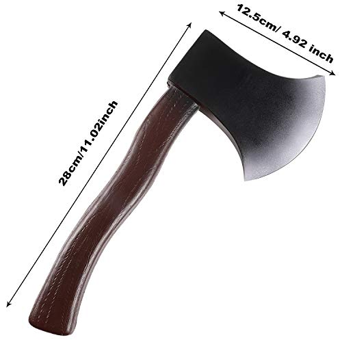 Hsei 2 Pieces Halloween Axe Foam Hatchet Props Trick Props Fake Axes for Halloween Costume Party - Image 2