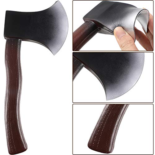 Hsei 2 Pieces Halloween Axe Foam Hatchet Props Trick Props Fake Axes for Halloween Costume Party - Image 3