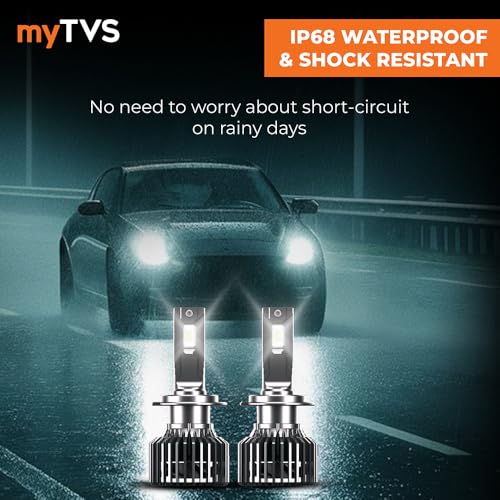 myTVS LED Car Headlight Bulbs |152W Super Bright 6000K Cool White LED Conversion Kit | High Power Waterproof Headlamps 15200 Lumens| Plug & Play, Long-Lasting, Universal Fit, 2-Year Warranty LED8-H4 - Image 5