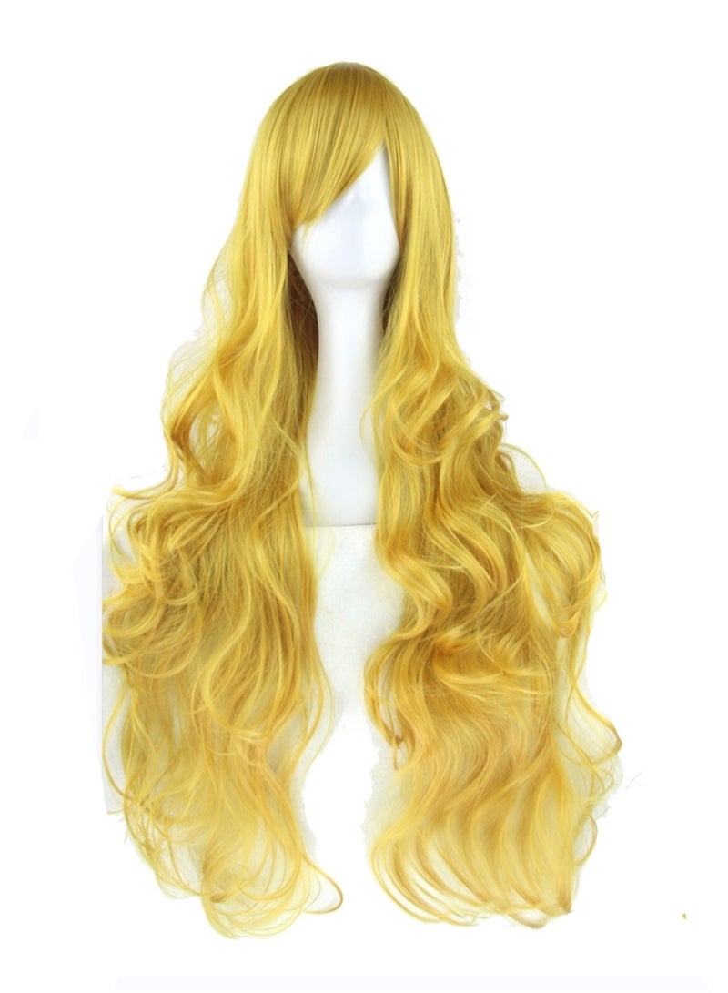 80cm anime long curly hair high temperature silk curly hair cosplay wig costumes dress up wig - Image 1