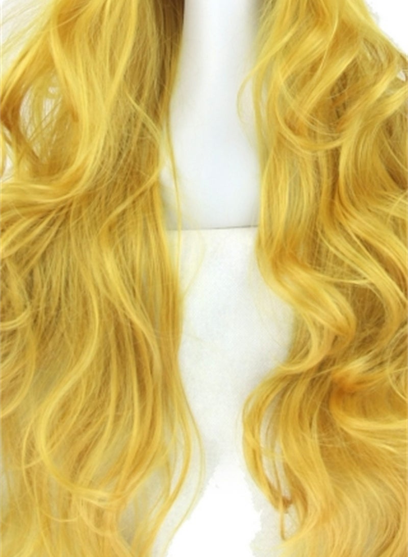 80cm anime long curly hair high temperature silk curly hair cosplay wig costumes dress up wig - Image 3