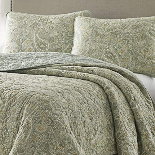 Stone Cottage - Queen Quilt Set, Reversible Cotton Bedding with Matching Shams, Ideal Bedding Set (Emilia Green, Full/Queen) - Image 2