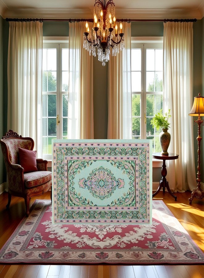 سجادة أرضية مصغرة على شكل ديك رومي لبيت الدمى بمقياس 1/12، أثاث وديكورات وإكسسوارات لبيت الدمى (أخضر) - Image 4