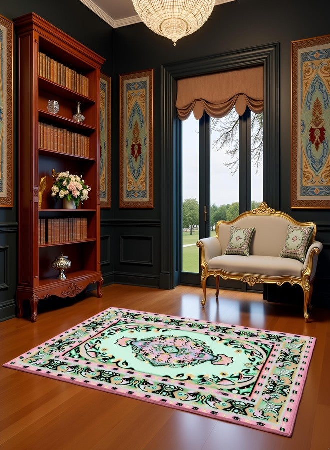 سجادة أرضية مصغرة على شكل ديك رومي لبيت الدمى بمقياس 1/12، أثاث وديكورات وإكسسوارات لبيت الدمى (أخضر) - Image 3