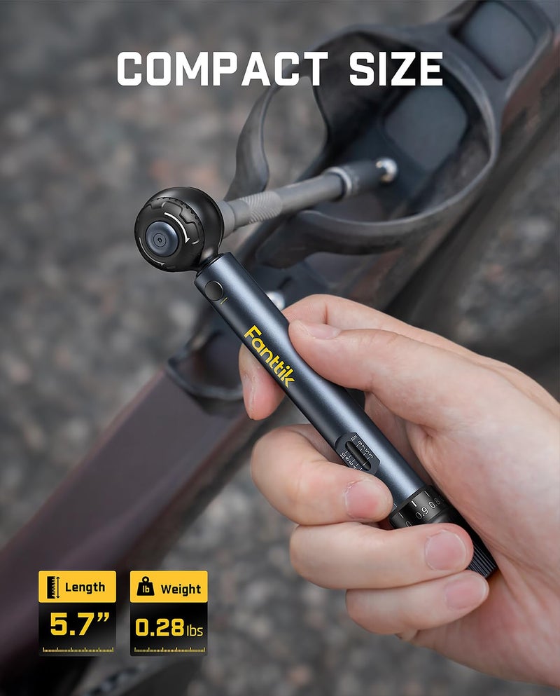 Fanttik WB10 Nova 1/4 Inch Drive Mini Bike Torque Wrench Set, 2-10 Nm/1.47-7.37ft-lb, 14 Bits Dual-Direction Click Adjustable 72-Tooth Torque Wrench Set for Bicycle - Image 2