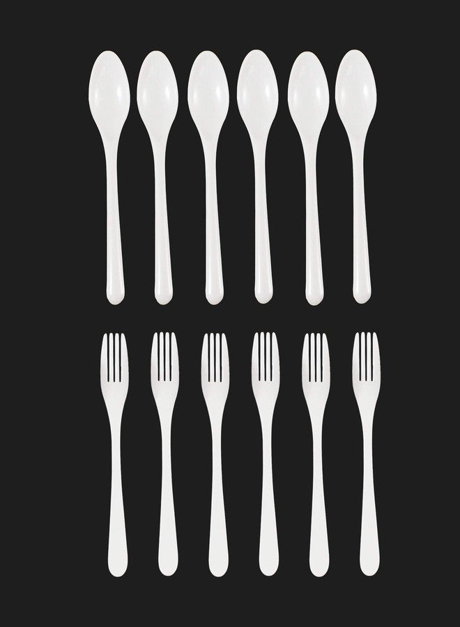Bataniya 6 Spoon + 6 Fork Dinnerware Set/Dining Table Cutlery Set of Forks & Spoon (Set of 12) - Image 1