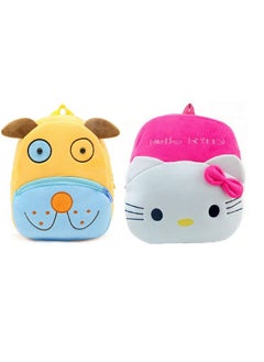 Blue Tree blue tree Kids School Bag Soft Plush Backpack Cartoon Bags Mini Travel Bag for for Girls Boys Toddler Baby Cute Dog & Hello Kitty  - Image 1