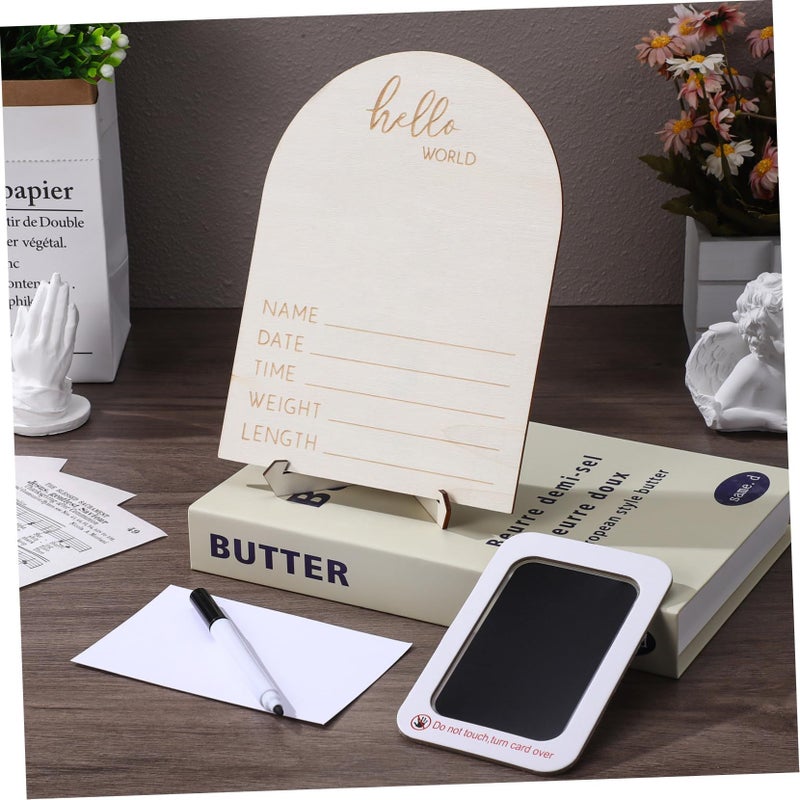 Wooden Sonogram Picture Frame Boxwood Nursery Decor Display Horizontal Vertical - Image 5