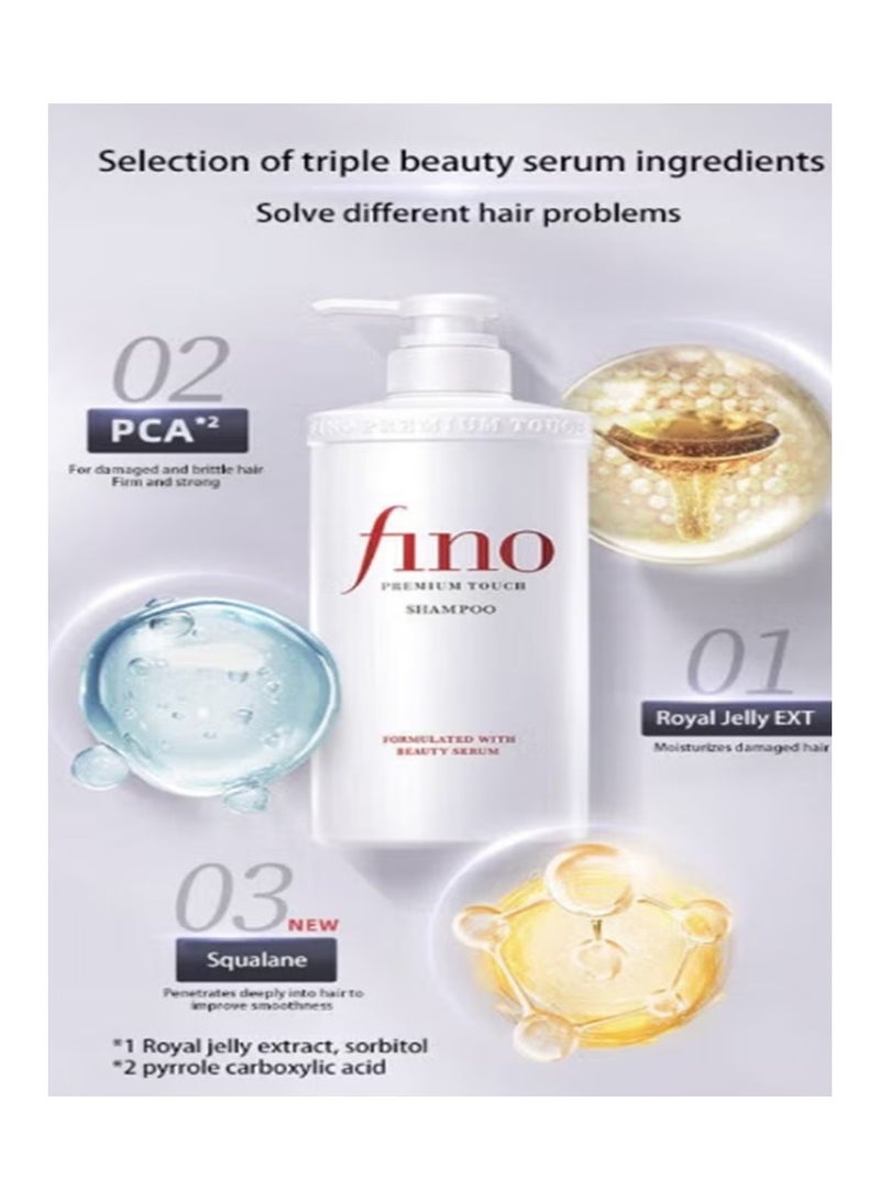 Fino Premium Touch Luxury Hair Care Set - Shampoo (550ml), Conditioner (550ml) - for Dry Damaged Hair Repair - Image 4