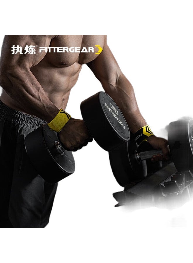 FITTERGEAR Fitness Wristband Gloves, Palm Protection, Non-Slip, Wear-Resistant, Breathable, Anti-Callus, For Squats And Deadlifts, Black, Size L - Image 2
