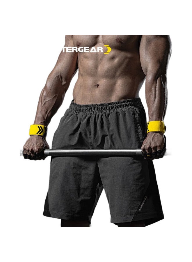 FITTERGEAR Fitness Wristband Gloves, Palm Protection, Non-Slip, Wear-Resistant, Breathable, Anti-Callus, For Squats And Deadlifts, Black, Size L - Image 3