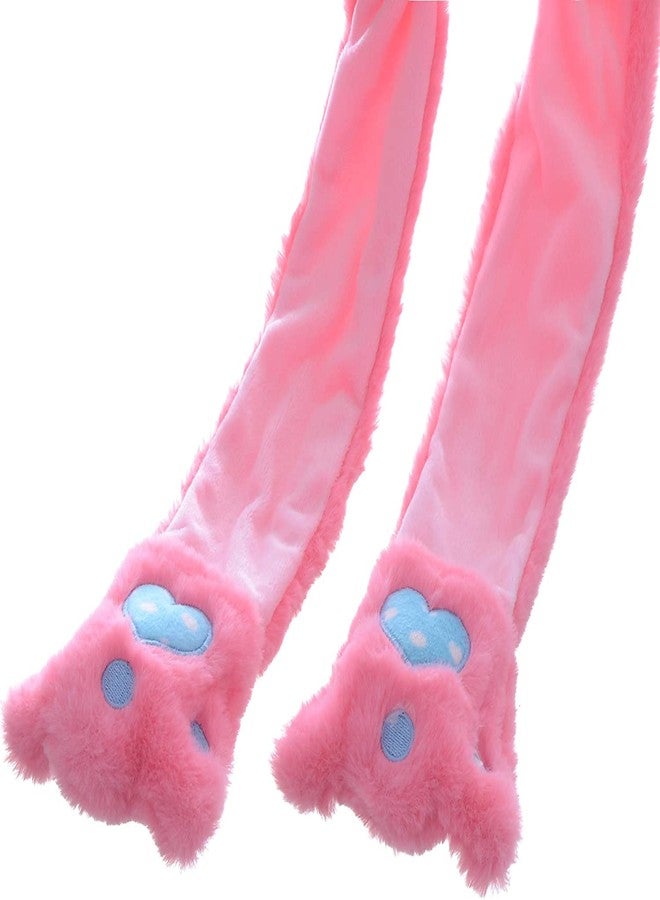 Kiditos Plush Kitty Hat, Ear Moving Bunny Cap with LED Glowing Ears, Funny Headwear for Girls, Pink - Image 2