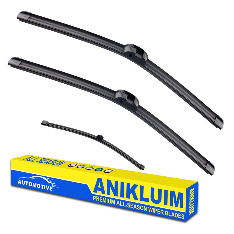 ANIKLUIM شفاطات ANIKLUIM 26"+26" مع مجموعة شفاط خلفي 14" بديل لسيارات كايين فولكس فاجن توارغ 2011-2016 جودة المصنع الأصلية (عبوة من 3) - Image 1