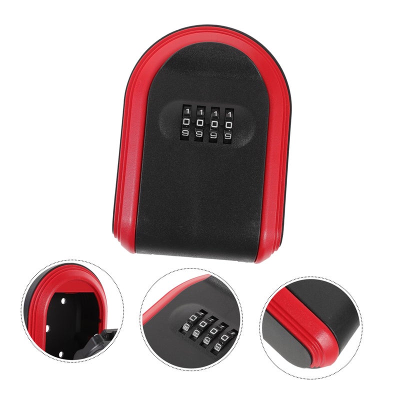 Wall Mount Key Lock Box Secure Resettable Combination Code Safe Storage For Keys USB Drives Valuables - Image 5