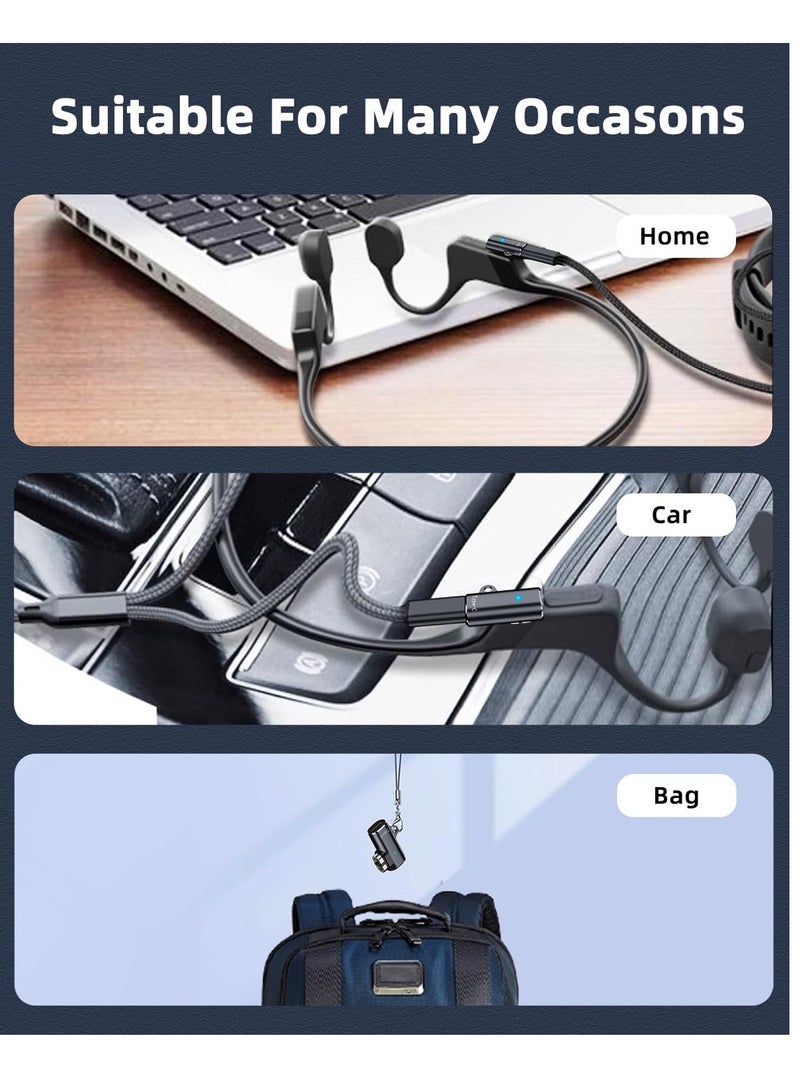 Excefore USB C to Magnetic Adapter for Aftershokz Headphones Charger, 2 Pack Type-C Magnetic Charger Adapter, Compatible with Shokz Aeropex, OpenRun, OpenRun Pro, OpenRun Mini, OpenComm 2/UC - Image 3