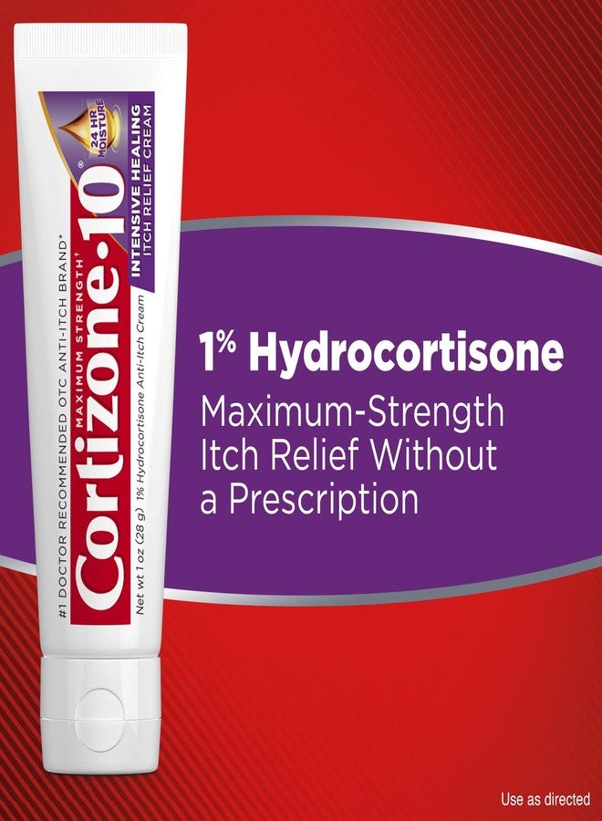 Cortizone 10 Cortizone-10 Maximum Strength Intensive Healing Itch Relief Cream, 1% Hydrocortisone, Fast-Acting, Anti-Itch Cream for Bug Bites, Rash, Eczema, Psoriasis, Poison Ivy, Oak, Sumac & More, 1 oz - Image 4