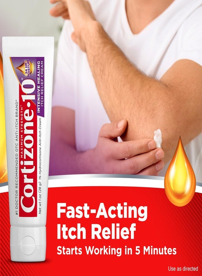 Cortizone 10 Cortizone-10 Maximum Strength Intensive Healing Itch Relief Cream, 1% Hydrocortisone, Fast-Acting, Anti-Itch Cream for Bug Bites, Rash, Eczema, Psoriasis, Poison Ivy, Oak, Sumac & More, 1 oz - Image 3
