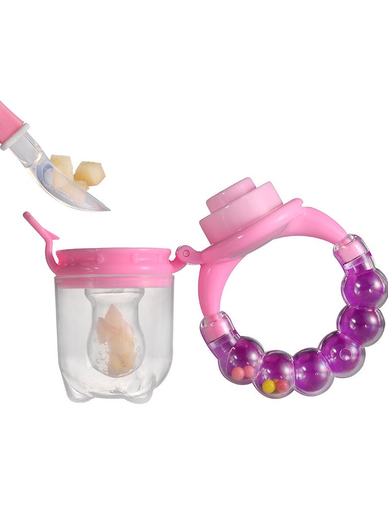 5PCS Baby Bite Ring Bell Fruit And Vegetable Music Complementary Fruit Pacifier Multicolour - Image 2