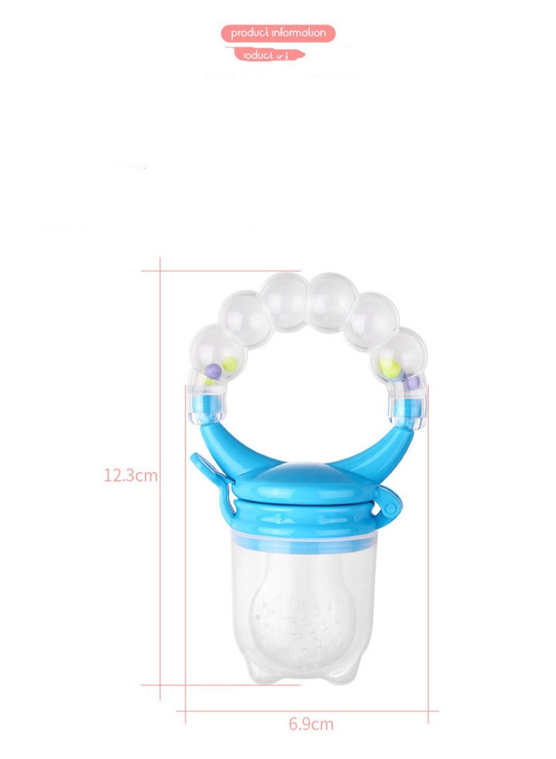 5PCS Baby Bite Ring Bell Fruit And Vegetable Music Complementary Fruit Pacifier Multicolour - Image 3