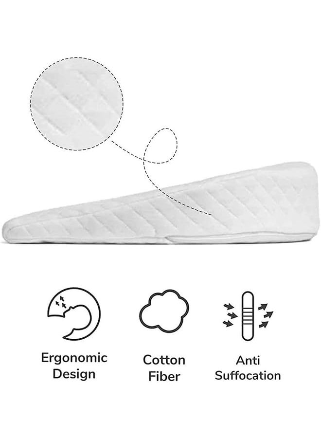 DMG TECH Baby Wedge Pillow Baby Anti Vomiting Pillows Soft Round Crib Wedge Pillow With Washable Cover 15 Degree Sleeping Nursing Pillow Feeding Pillows For Inflant For Better Night'S Sleep  - Image 4