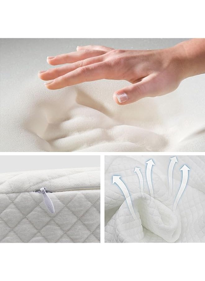 DMG TECH Baby Wedge Pillow Baby Anti Vomiting Pillows Soft Round Crib Wedge Pillow With Washable Cover 15 Degree Sleeping Nursing Pillow Feeding Pillows For Inflant For Better Night'S Sleep  - Image 2